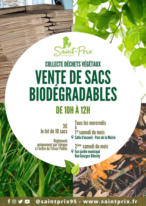 VENTE DE SACS BIODÉGRADABLES - Bienvenue sur le site de la Ville de  Saint-Prix